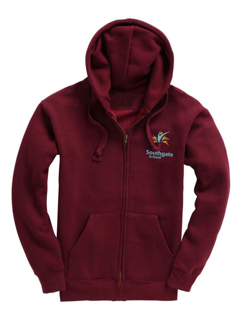 Southgate School, Zip Hoodie Term Time Wear